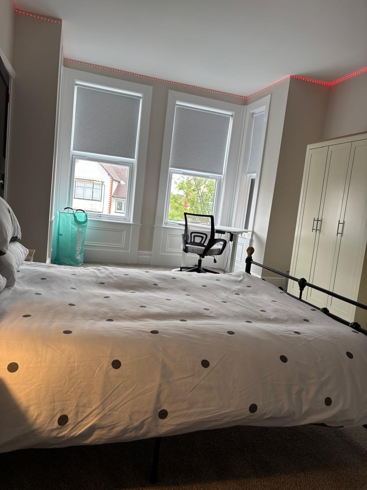 Bedroom with bay window