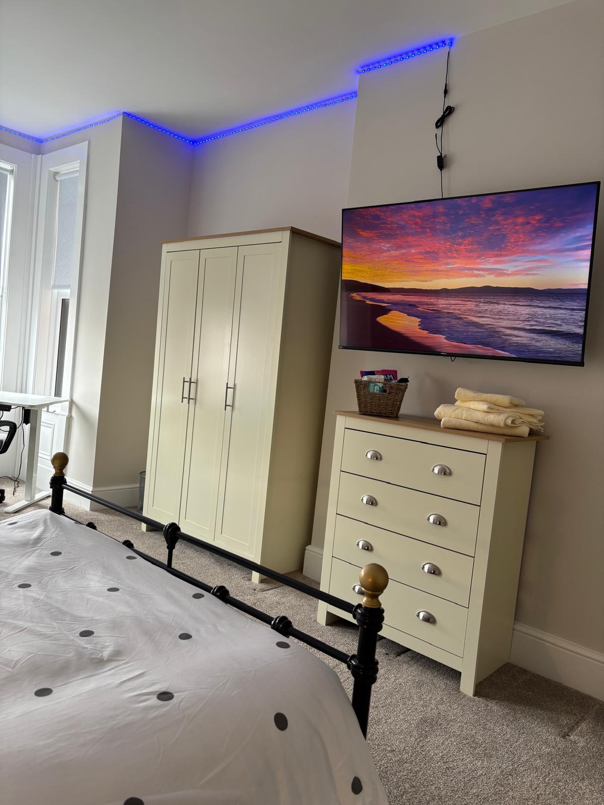 Bedroom at sunset