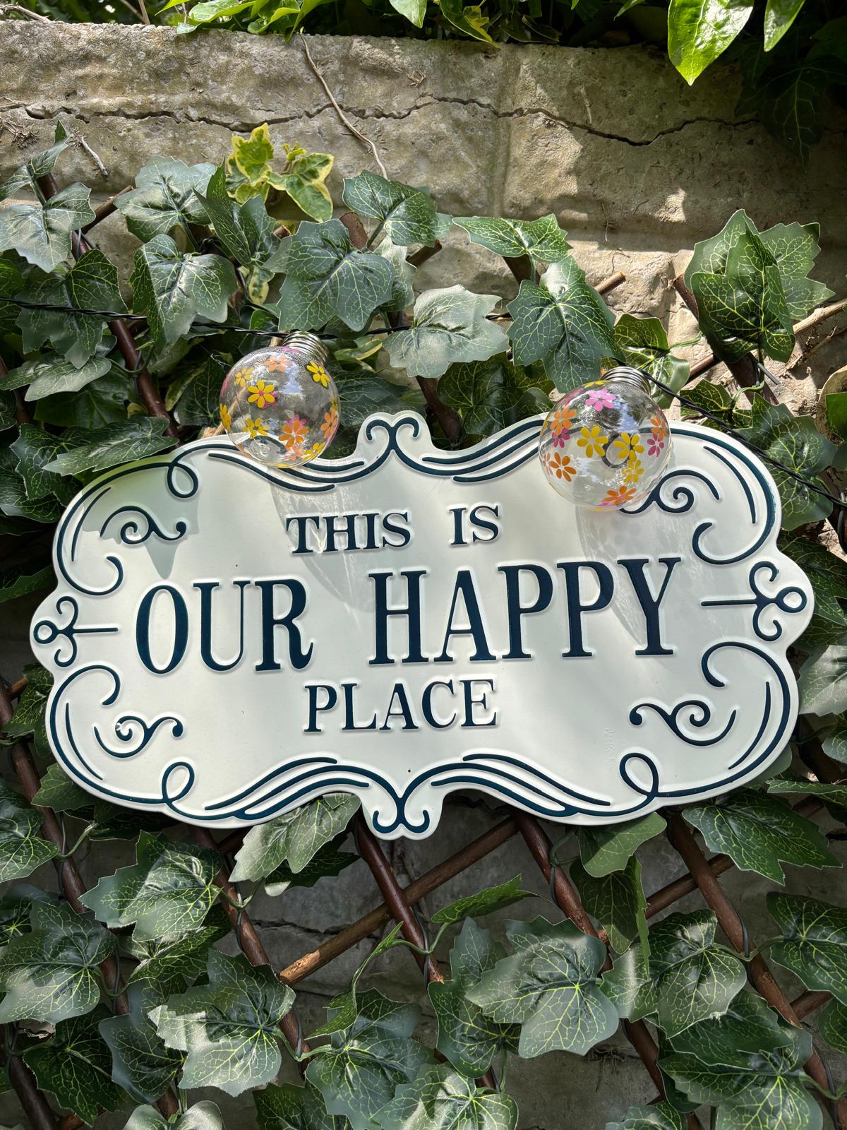 Our happy place sign